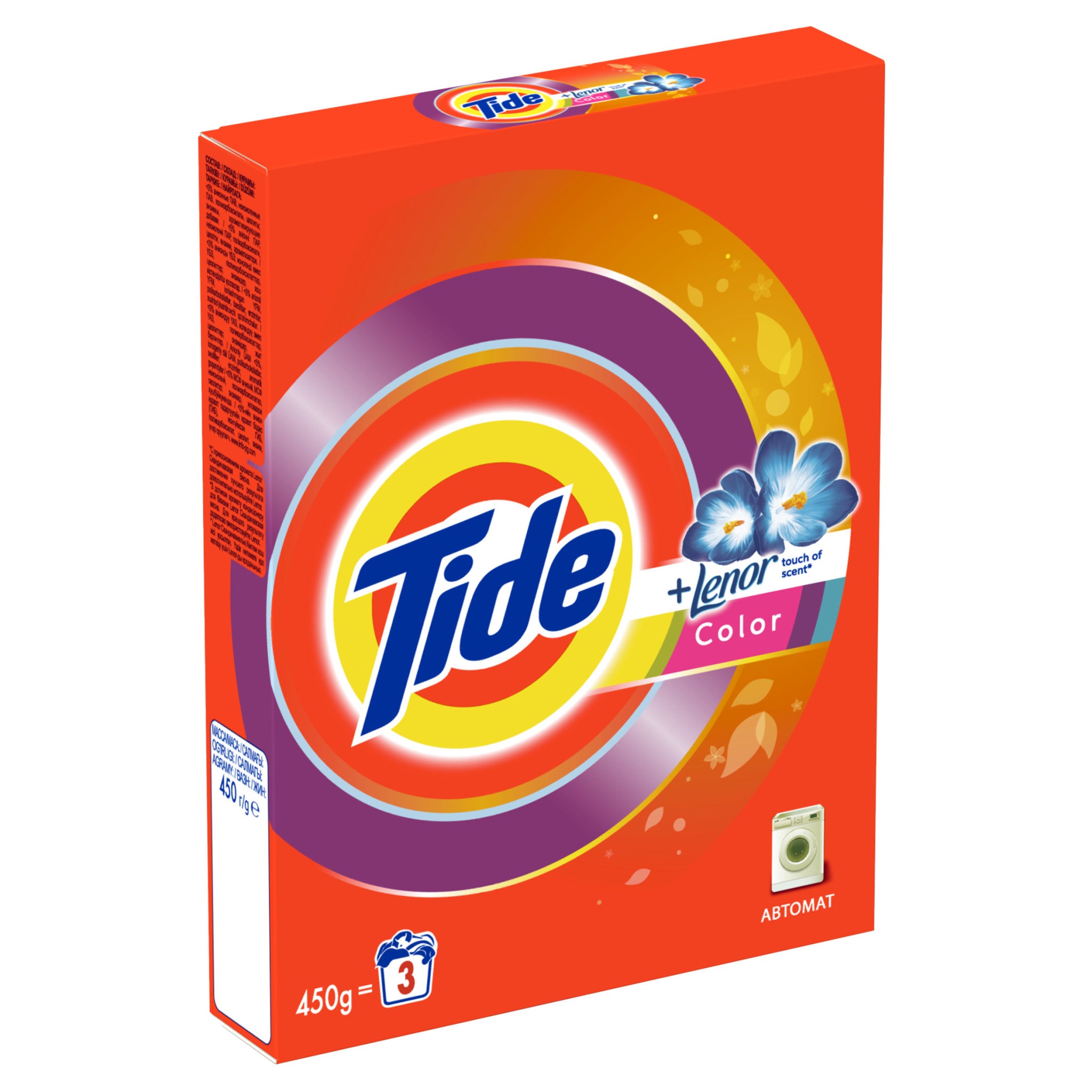 Tide Color Lenor Touch of Scent Automatic Laundry Detergent Powder, 450 g