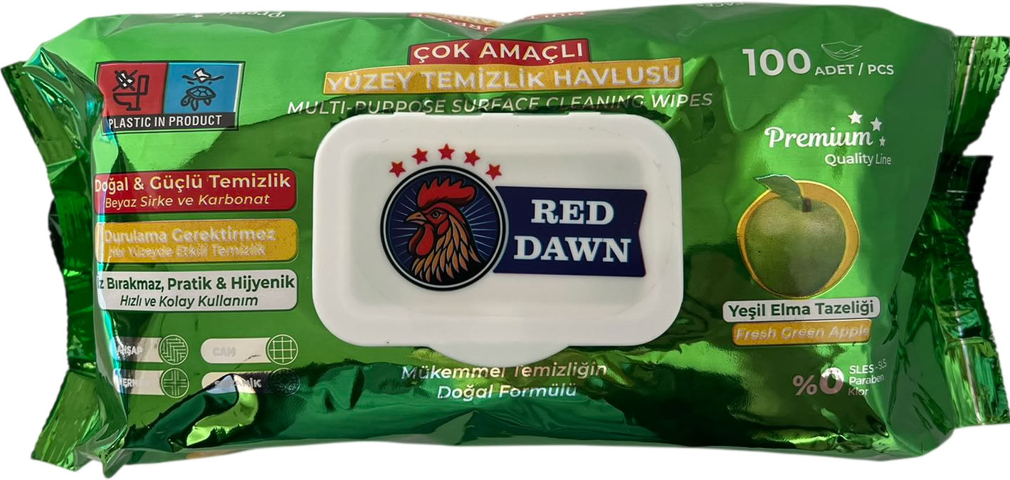 Cleaning Wet Wipes Red Dawn Apple, 100 pcs