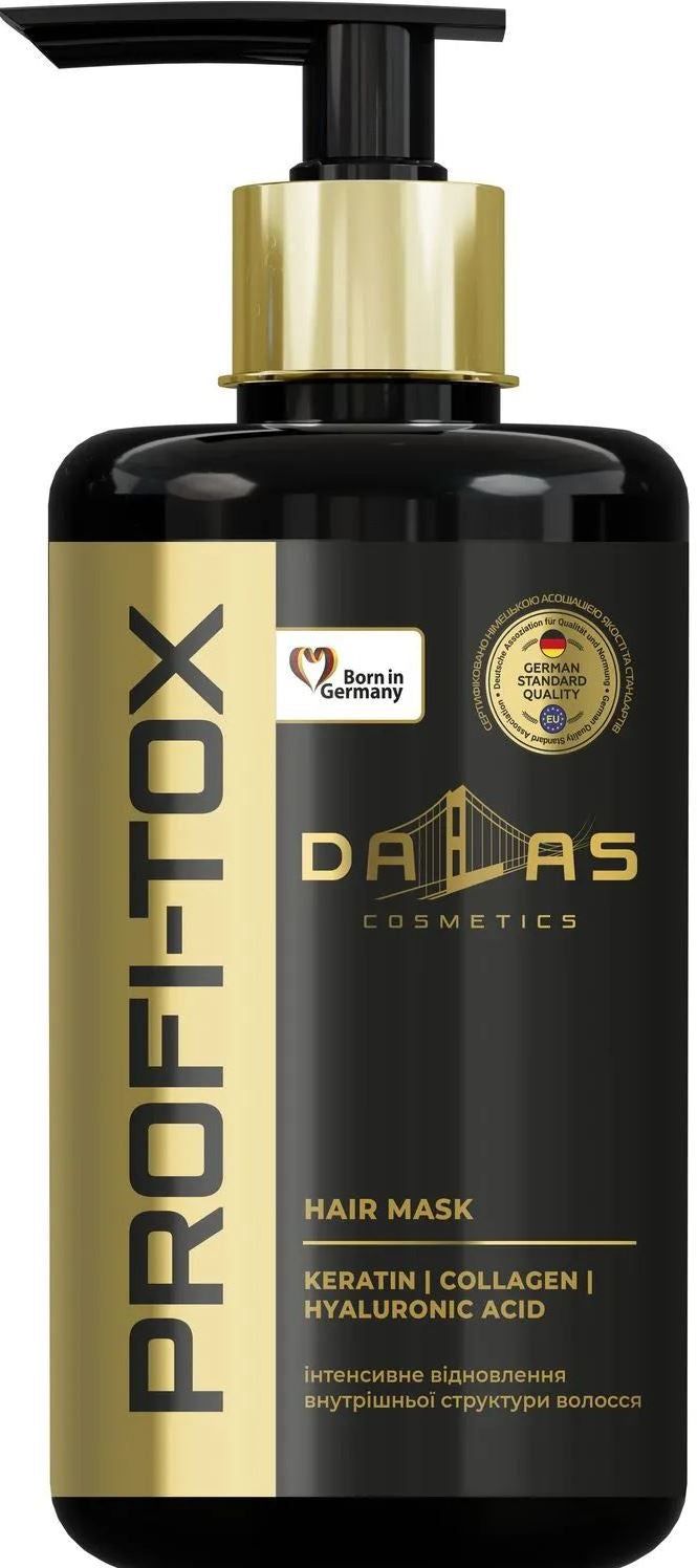 Dalas Pro-tox Collagen, Keratin & Hyaluronic Acid Hair Mask with Pump, 900 mL
