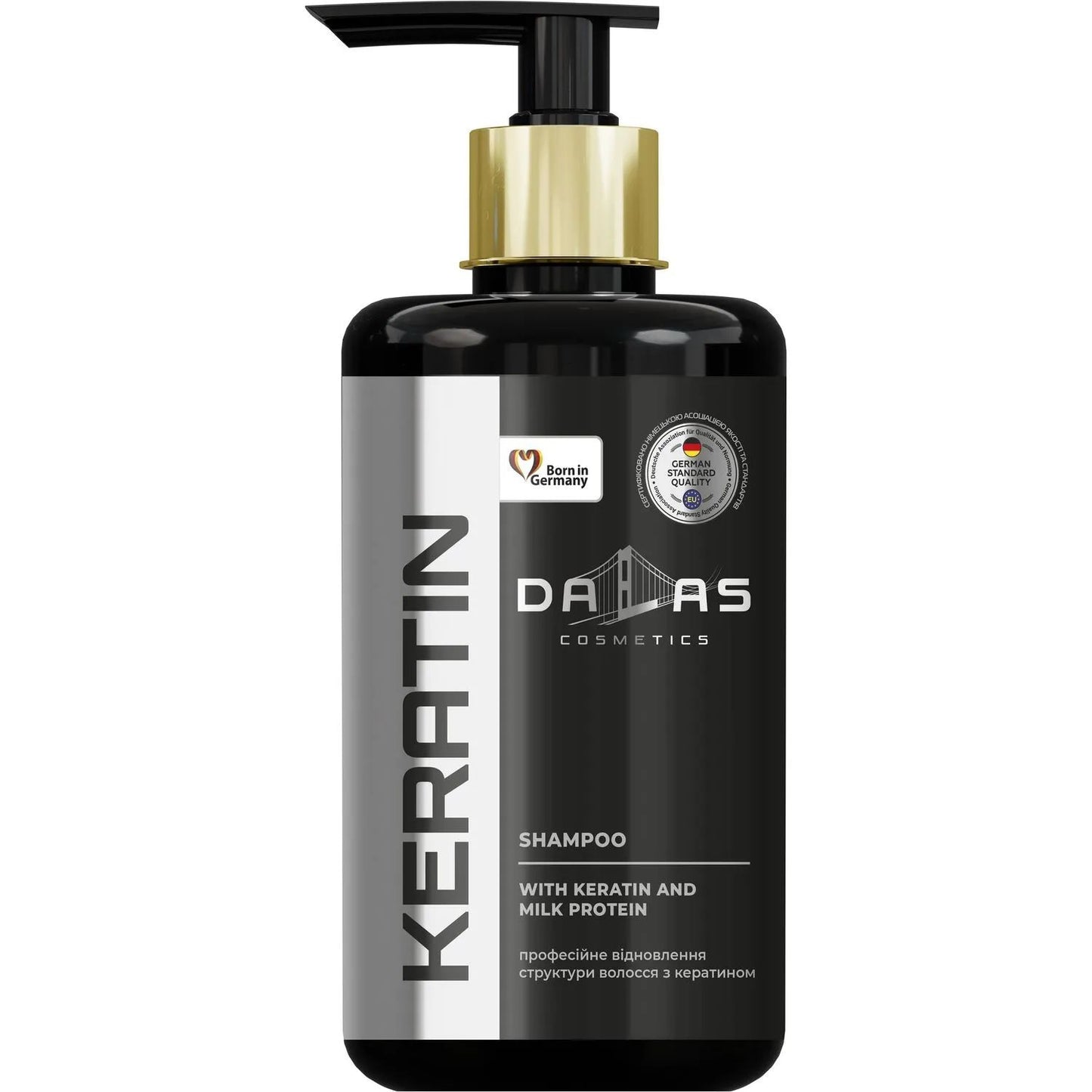 Dalas Keratin & Milk Protein Extract Shampoo with Pump, 970 mL