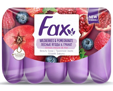 Fax Forest Berries & Pomegranate Bar Soap Eco Pack, 5 x 70 g