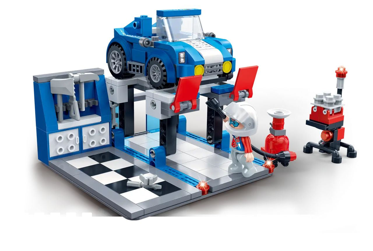 Banbao 8636 Speed Racing Oil Change Zone Building Set, 243 Pieces - Image 2
