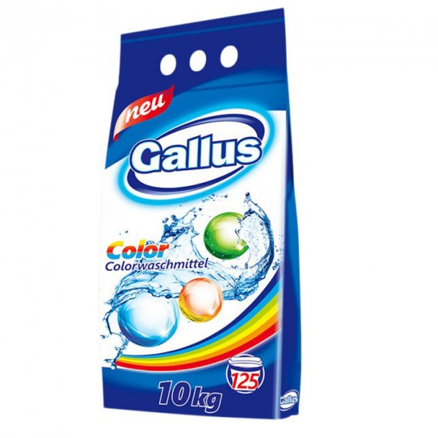 Gallus Color Laundry Detergent Powder, 10 kg