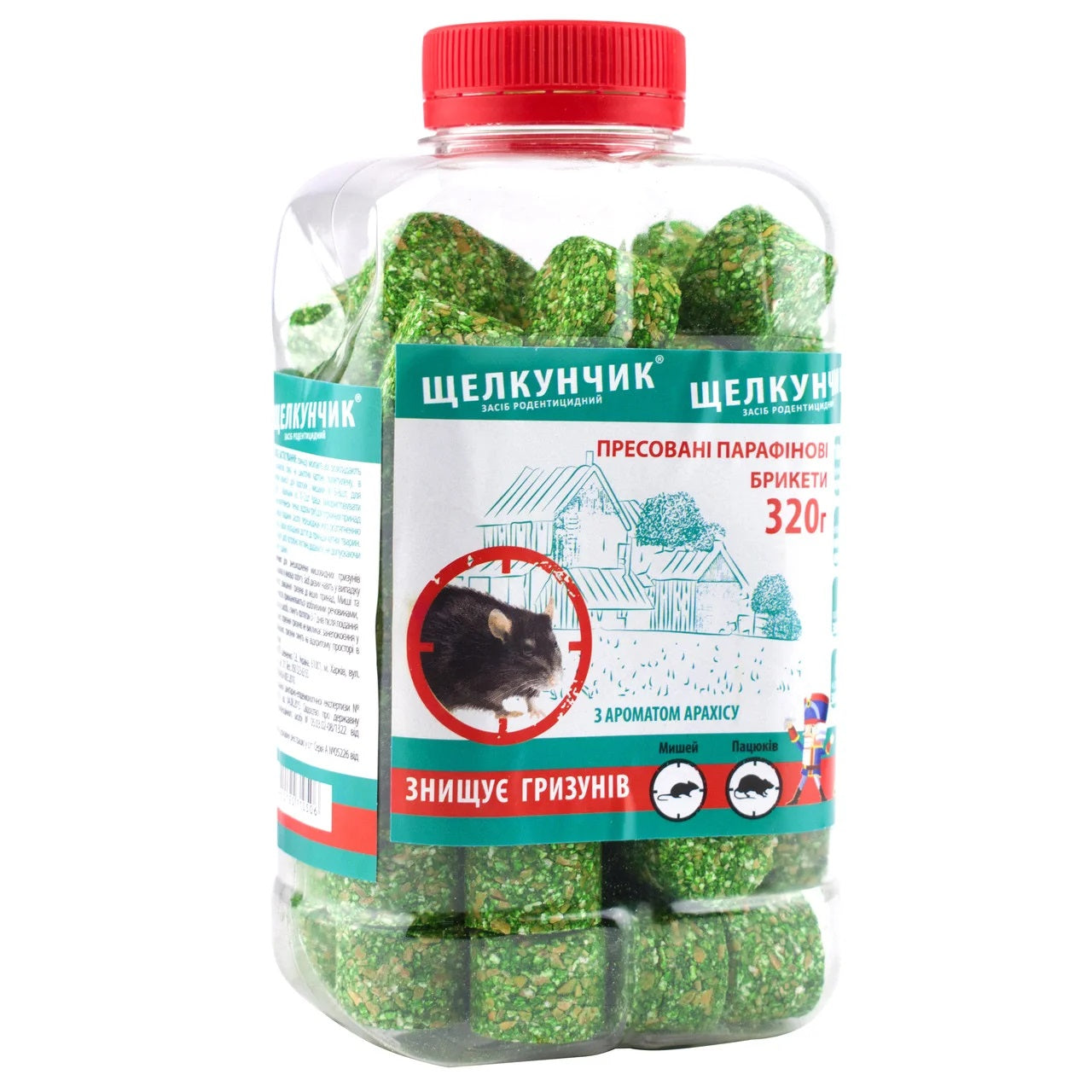 Shchelkunchik Peanut Briquette Rodent Bait Jar, 320 g