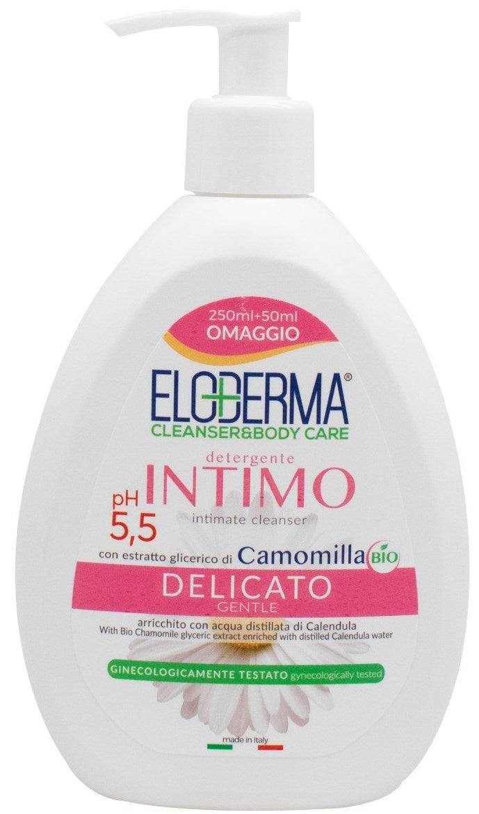 Eloderma Delicato Intimate Wash Cream Soap with Pump, 300 mL