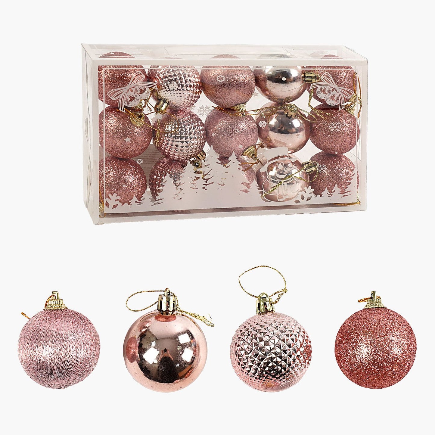 C 67316 Christmas Ball Ornaments, 5 cm Diameter, 15 pcs
