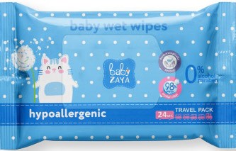 Baby Zaya Hypoallergenic Wet Wipes, 24 pcs