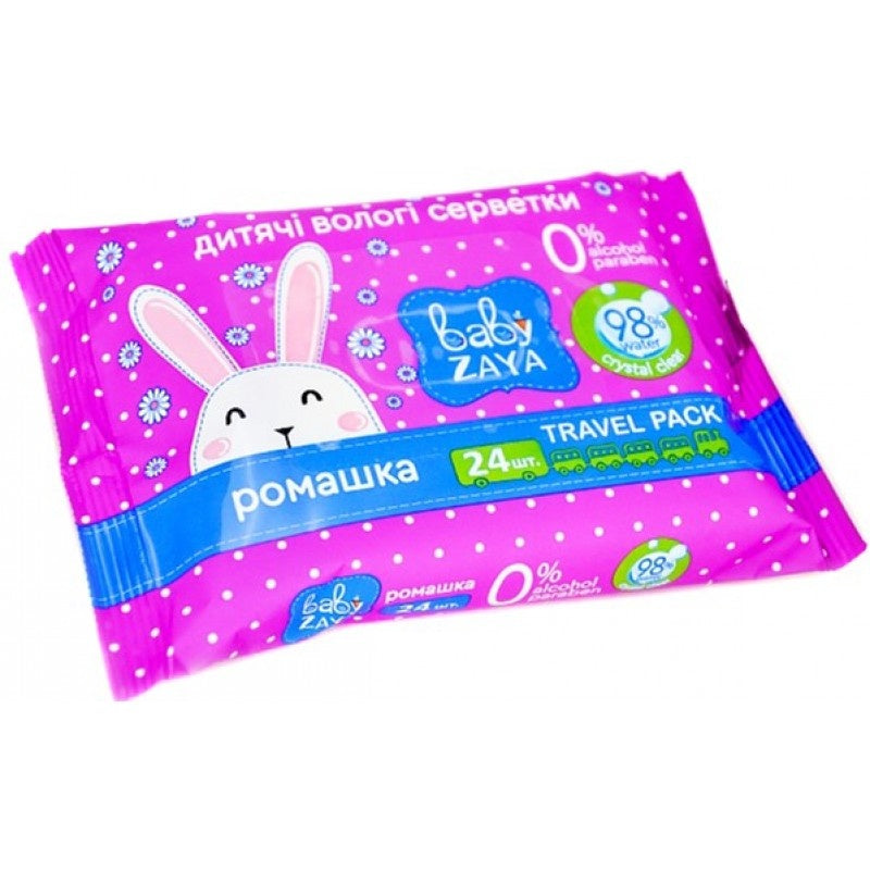 Baby Zaya Chamomile Wet Wipes, 24 pcs