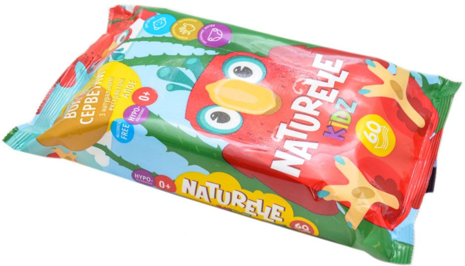 Naturelle Kidz Aloe Vera Kids Wet Wipes, 60 pcs
