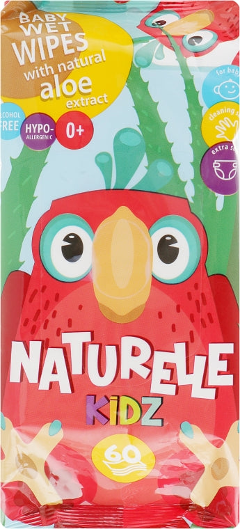 Naturelle Kidz Aloe Vera Kids Wet Wipes, 60 pcs - Image 3
