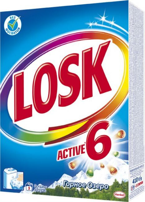 Losk Hand Wash Mountain Lake Laundry Detergent Powder, 400 g