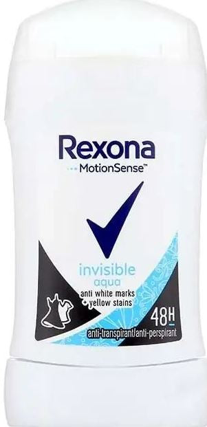 Rexona Invisible Aqua Women's Antiperspirant Stick, 40 mL
