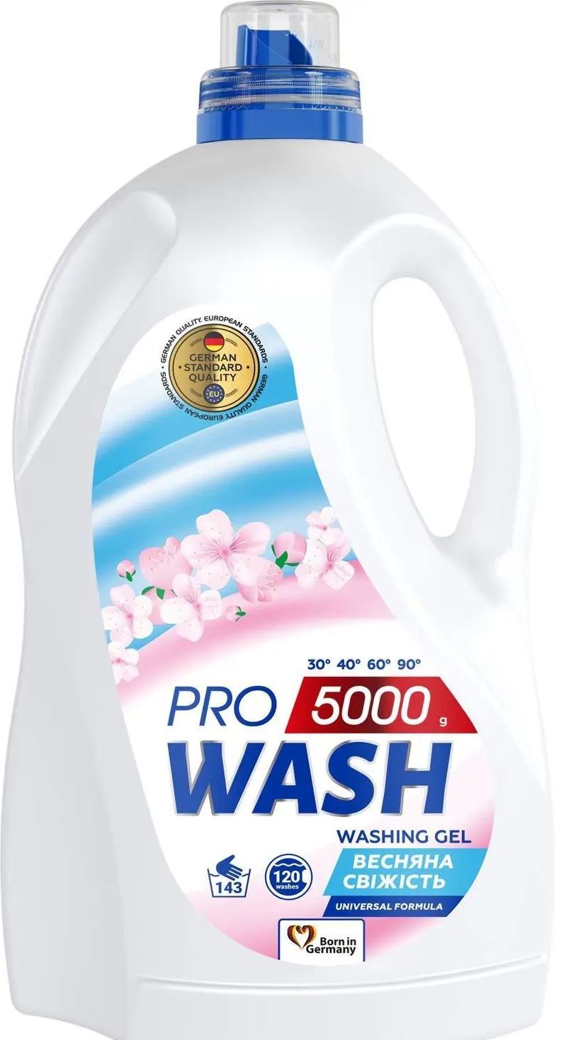 Pro Wash Spring Freshness Laundry Detergent Gel, 120 Loads, 4.8 L