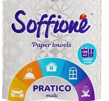 Soffione Pratico multi 2-Ply Paper Towels, 2 Rolls