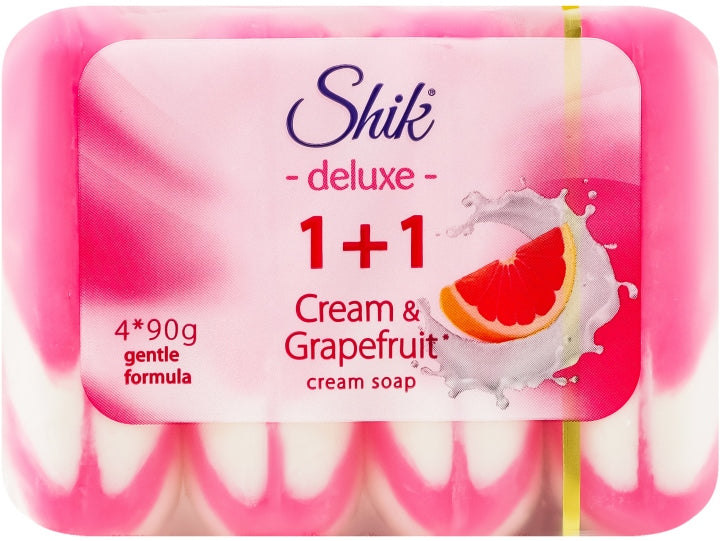 Shik Deluxe 1+1 Grapefruit Cream Bar Soap, 4 x 90 g