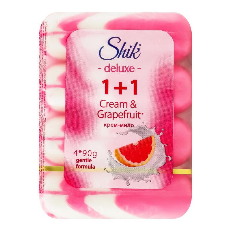 Shik Deluxe 1+1 Grapefruit Cream Bar Soap, 4 x 90 g - Image 2