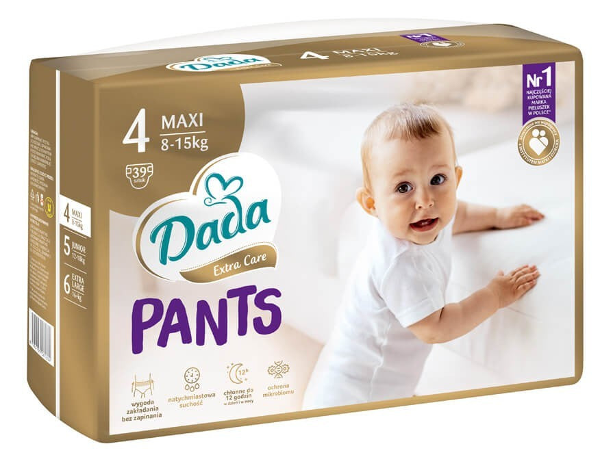 Dada Extra Care Pants (4) Maxi Baby Pull-Up Diaper Pants, 39 pcs, 8-15 kg