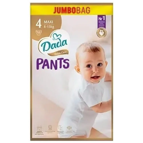 Dada Extra Care Pants (4) Maxi Jumbo Bag Baby Pull-Up Diaper Pants, 66 pcs, 8-15 kg