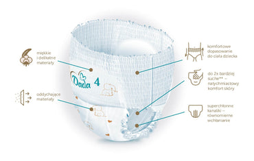 Dada Extra Care Pants (4) Maxi Jumbo Bag Baby Pull-Up Diaper Pants, 66 pcs, 8-15 kg - Image 2