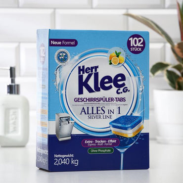 Herr Klee Silver Line All-in-1 Dishwasher Tablets, 102 pcs (Price per 1 pc) - Image 2