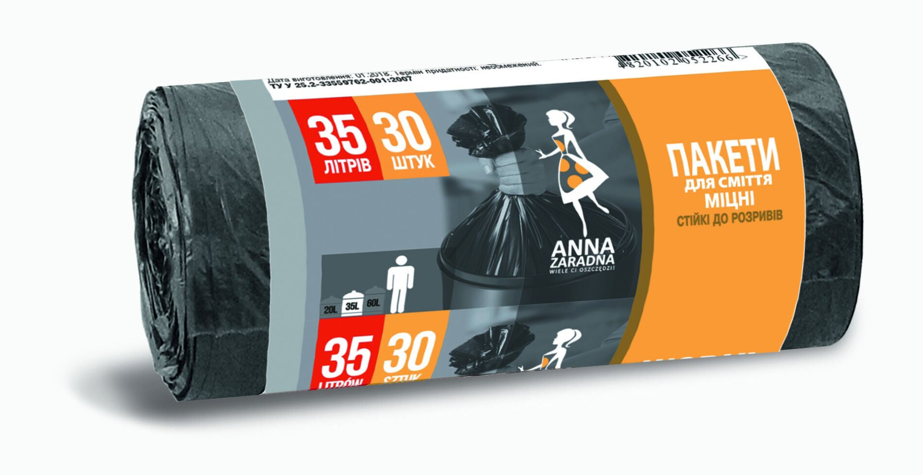 Anna Zaradna Garbage Bags, 35 L, 30 pcs
