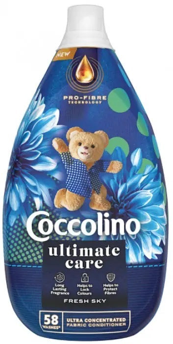 Coccolino Fresh Sky Concentrated Fabric Softener, 870 mL