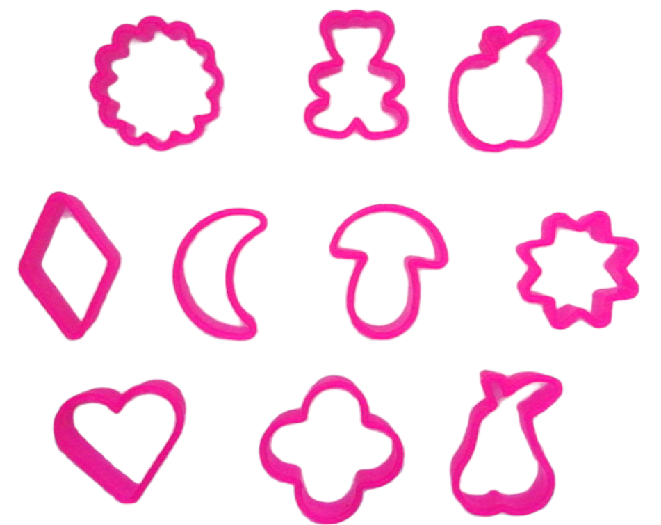 Plastic Cookie Cutters, 10 pcs
