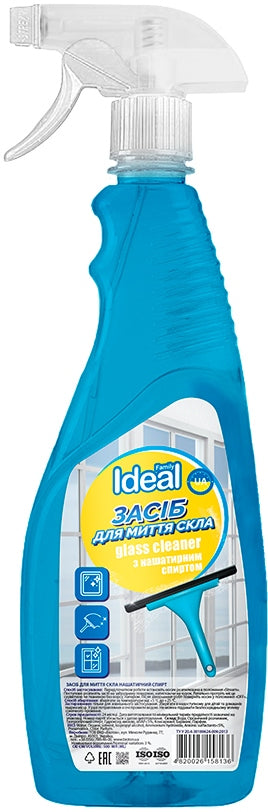 Family Ideal Ammonia Glass Cleaner Spray, 500 mL