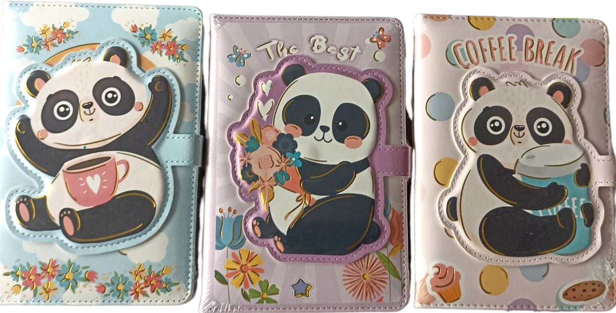Panda K 126-001 A5 Magnetic Notebook, 126 Sheets