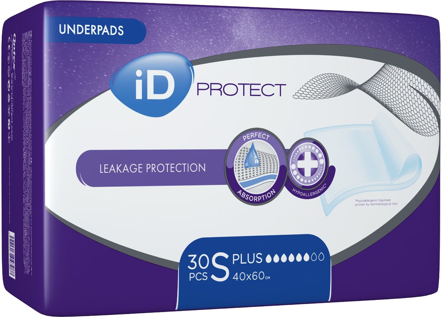 iD Protect Plus 40 x 60 cm Adult Underpads, 30 pcs