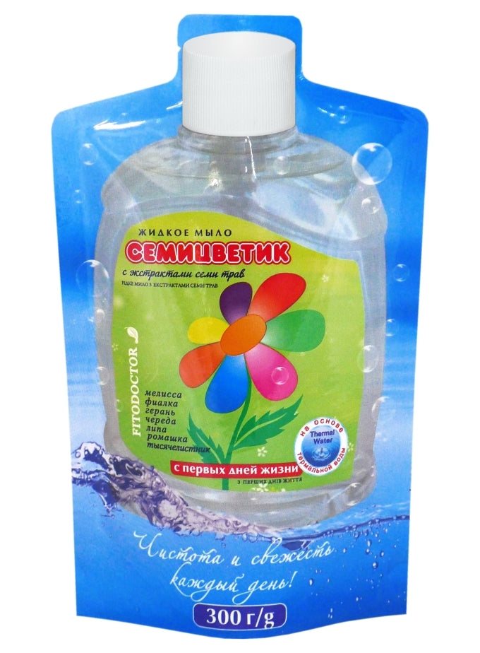 Fitodoktor Seven-Color Flower Kids Liquid Hand Soap Refill Pouch, 300 mL