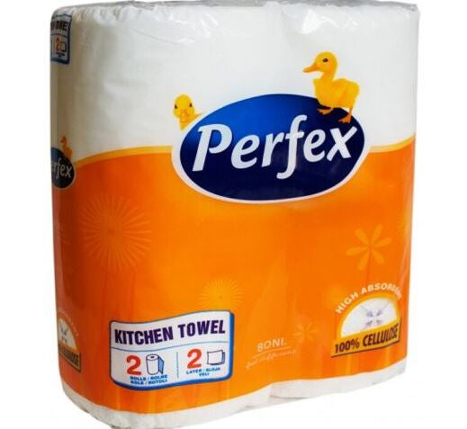 Perfex Boni 2-Ply Paper Towels, 2 Rolls