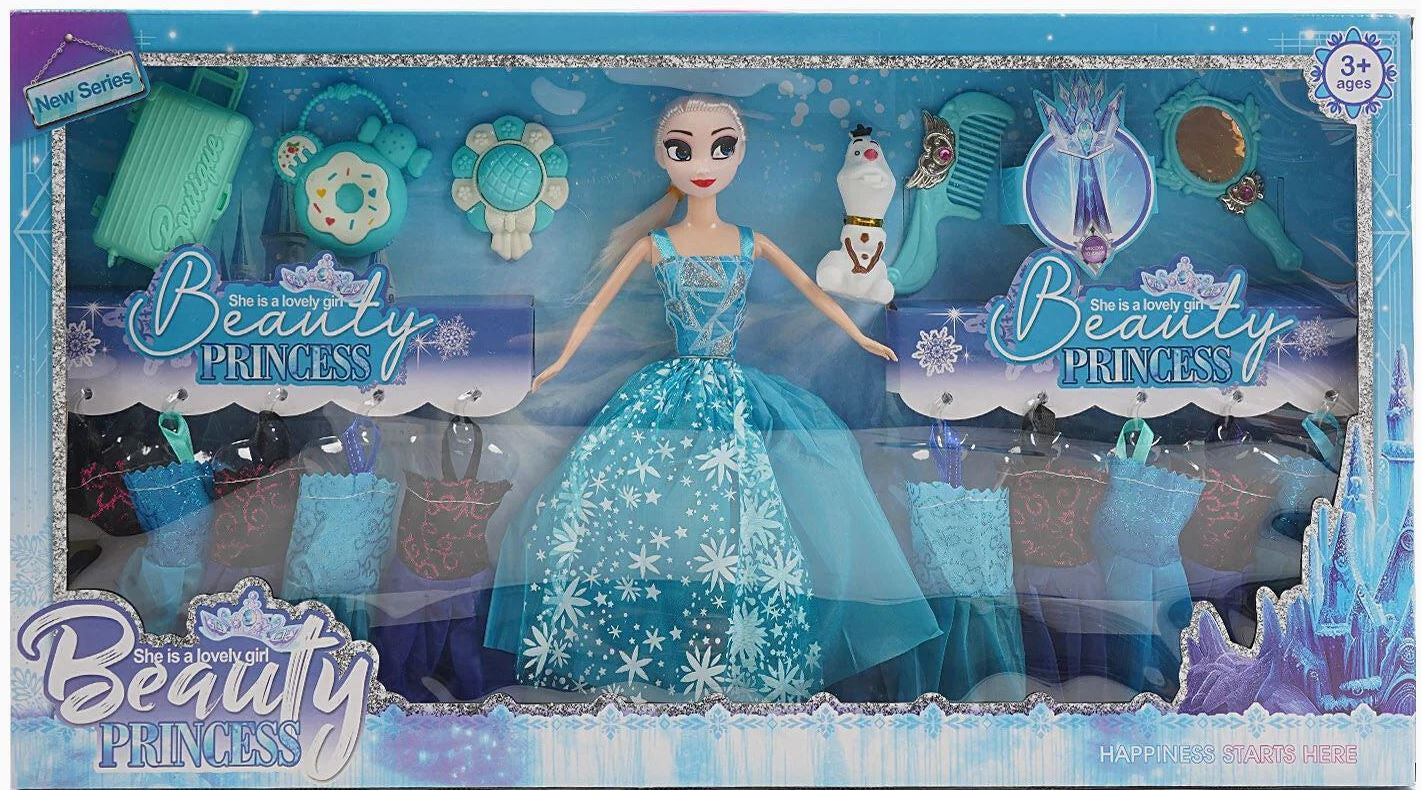 3209 Y1 27 cm Doll with Removable Clothing, Articulated Limbs, Character Figure, Accessories & Suitcase