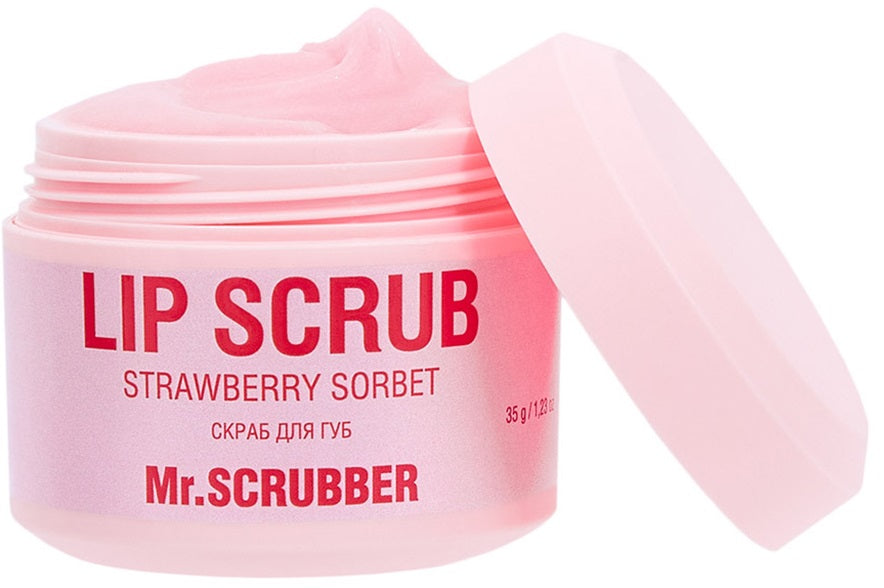 Mr. Scrubber Strawberry Sorbet Lip Scrub, 35 g