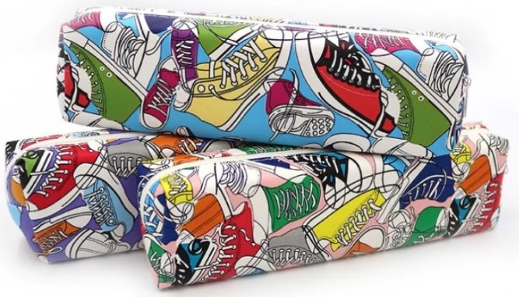 P0886 Sneakers Zipper Pencil & Cosmetic Case