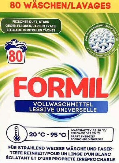 Formil Universal Laundry Detergent Powder, 80 Loads, 5.2 kg