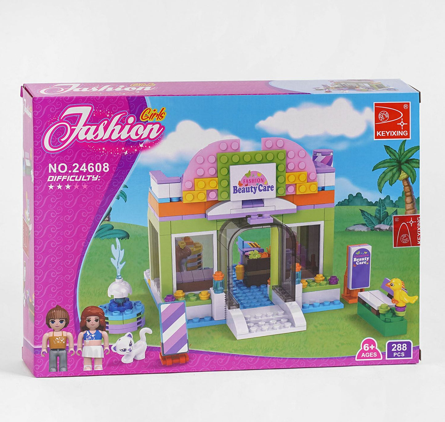 Keyixing 24608 Beauty Salon Building Set, 288 pcs - Image 2