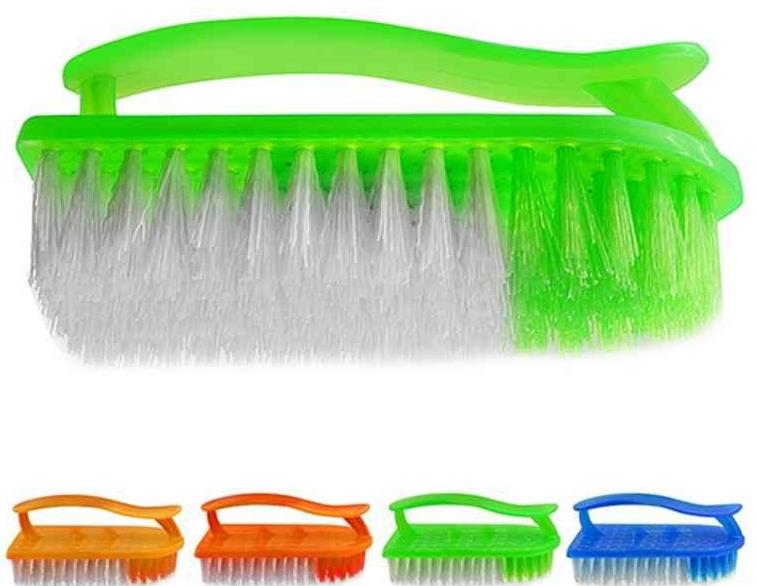 Colored Iron-Shaped Scrub Brush, 15 cm