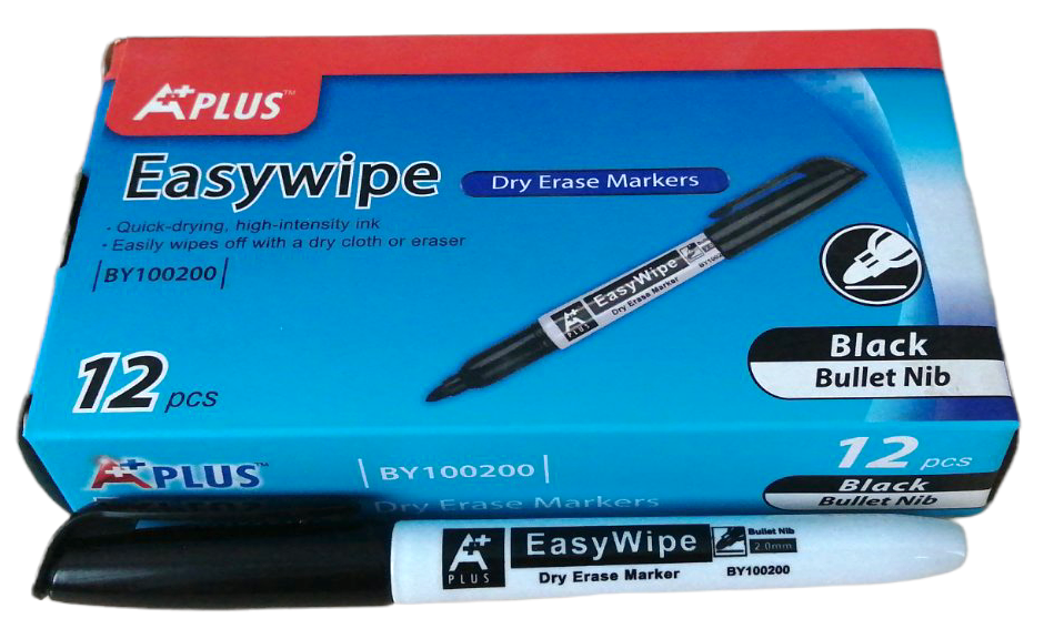 EasyWipe A Plus BY100200 Black Whiteboard Marker