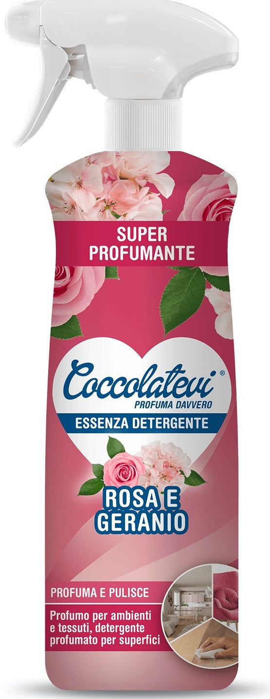 Coccolatevi Rose & Geranium Perfumed Cleaning Spray, 750 mL