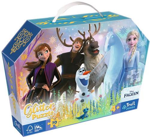 Trefl 53018 Frozen Friends Forever Glitter Puzzle, 70 Pieces