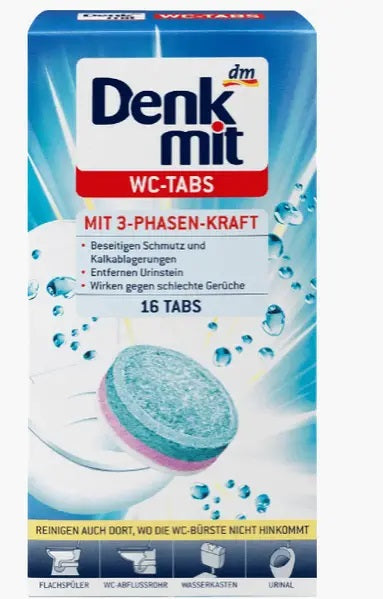 Denkmit Toilet Cleaning Tablets, 16 x 25 g (Price per 1 pc)