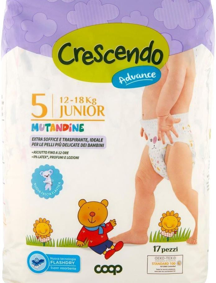 Crescendo Size 5 Baby Pull-Up Diaper Pants, 12-18 kg, 17 pcs