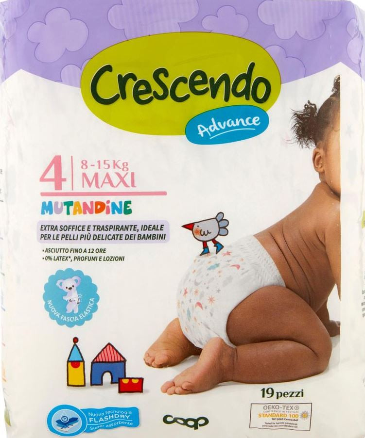 Crescendo Size 4 Baby Pull-Up Diaper Pants, 8-15 kg, 19 pcs