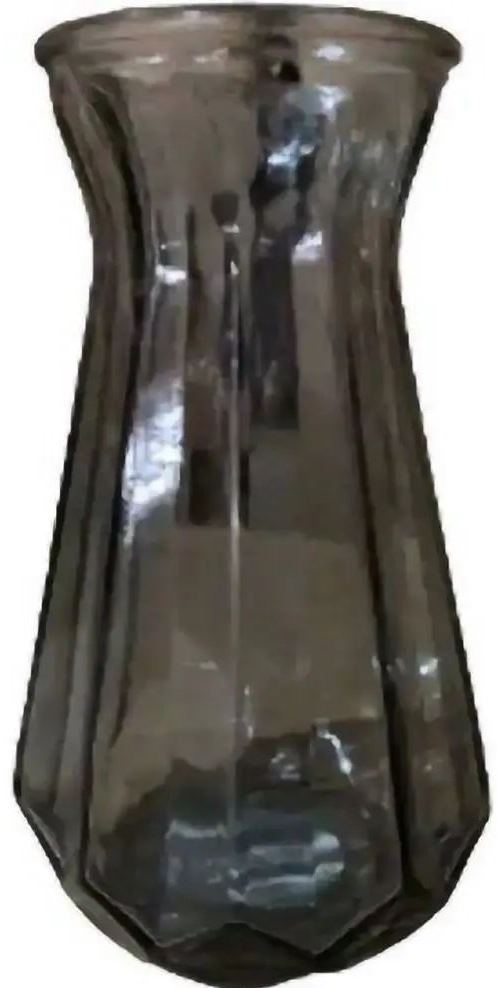 VIVA Comet 6841714 Smoky Grey Glass Vase, 25 cm