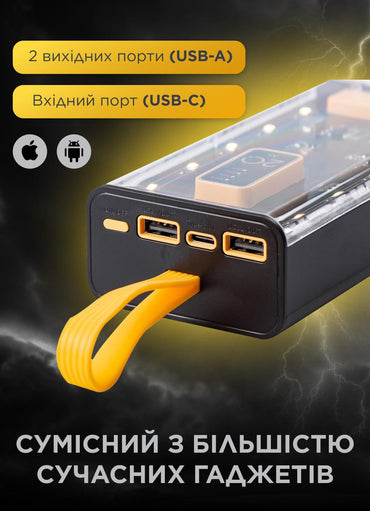 SmartX X-101 Power Bank with 4 Built-In Cables, 20000 mAh - Image 2