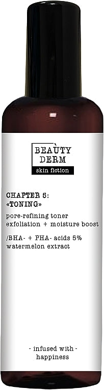 Beautyderm Skin Fiction Pore-Cleansing Toner with BHA-PHA Acids & Watermelon, 200 mL