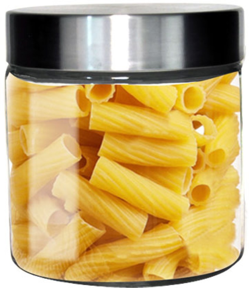 S&T 7056-2 Glass Storage Jar with Metal Lid, 850 mL