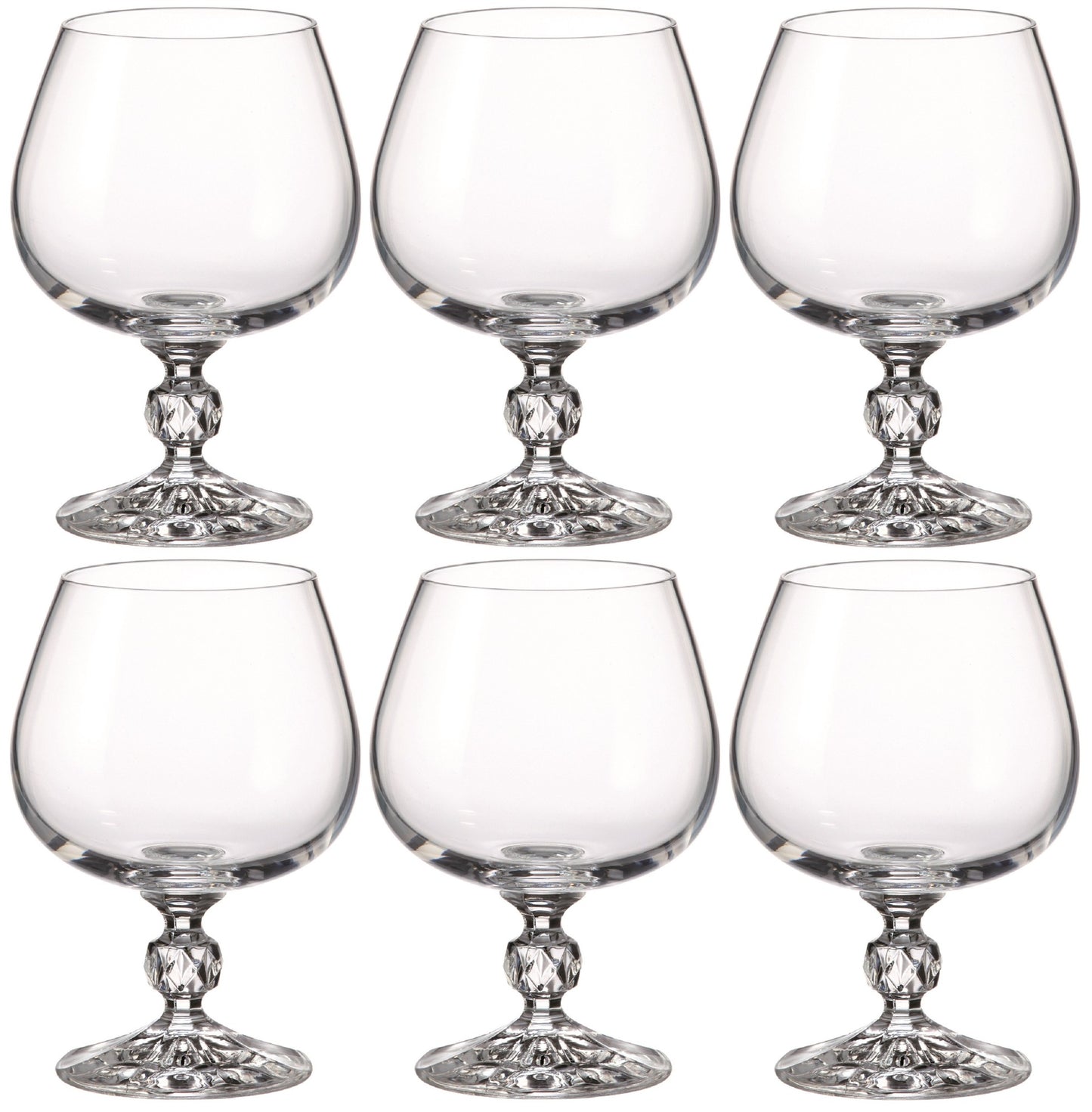 Bohemia Sterna Cognac Glass Set, 250 mL, 6 pcs