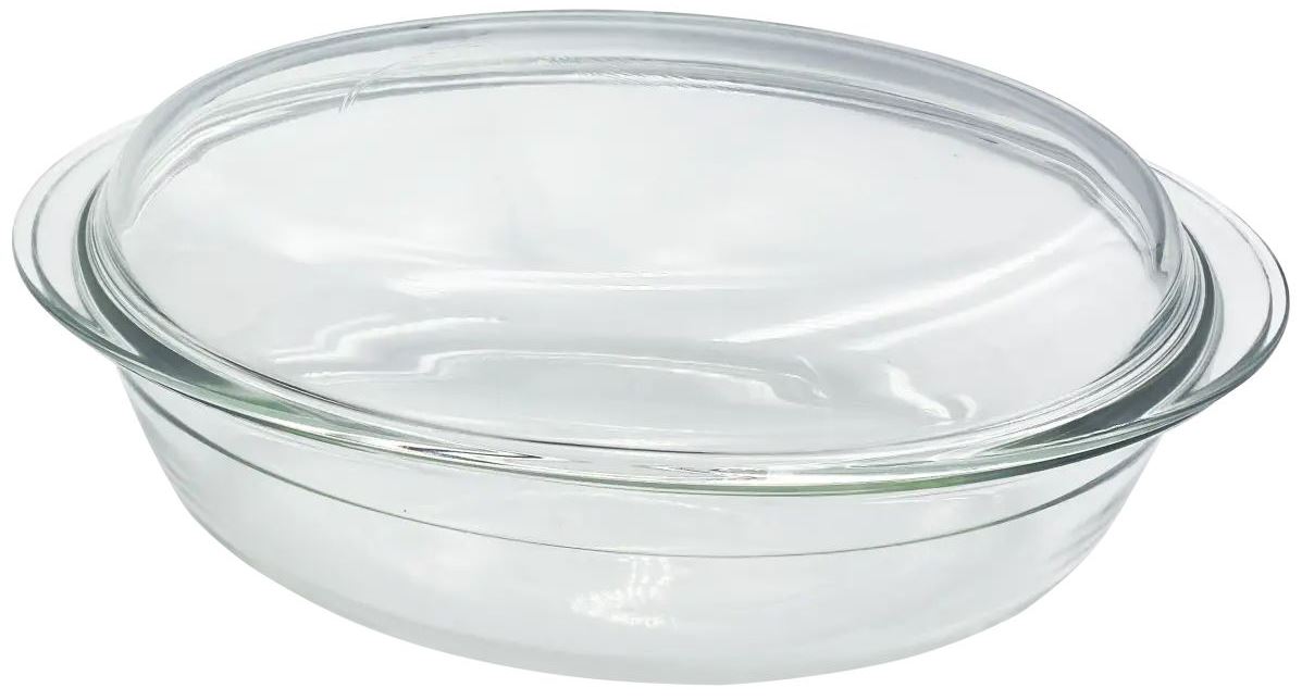 Vittora VT-6240 Oval Glass Baking Dish with Lid, 33 x 20 x 13 cm, 4 L